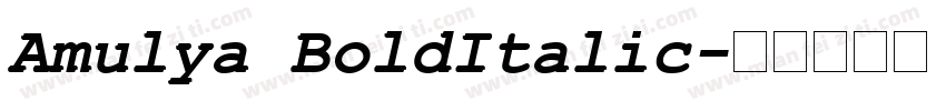 Amulya BoldItalic字体转换